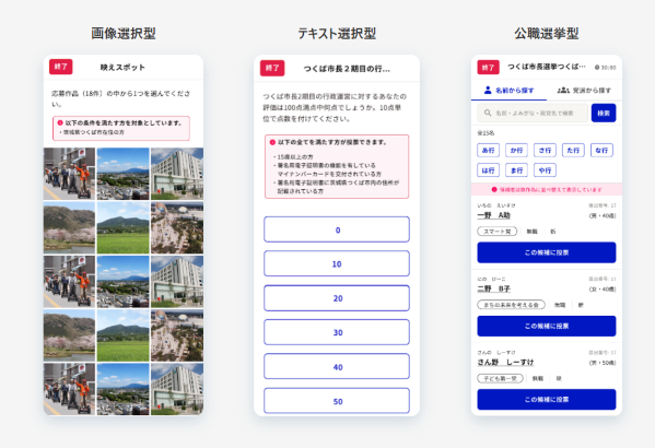 実際の投票画面の画像